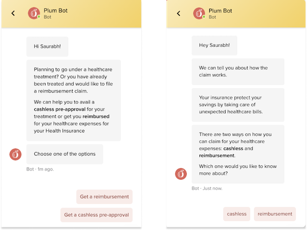 Plum bots handling claim workflows