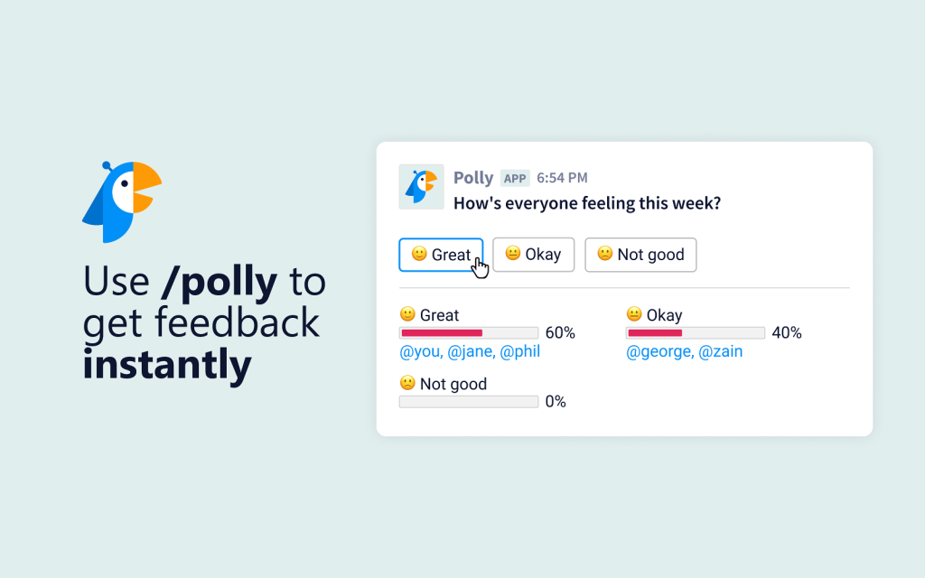 slack apps for employee engagement polly