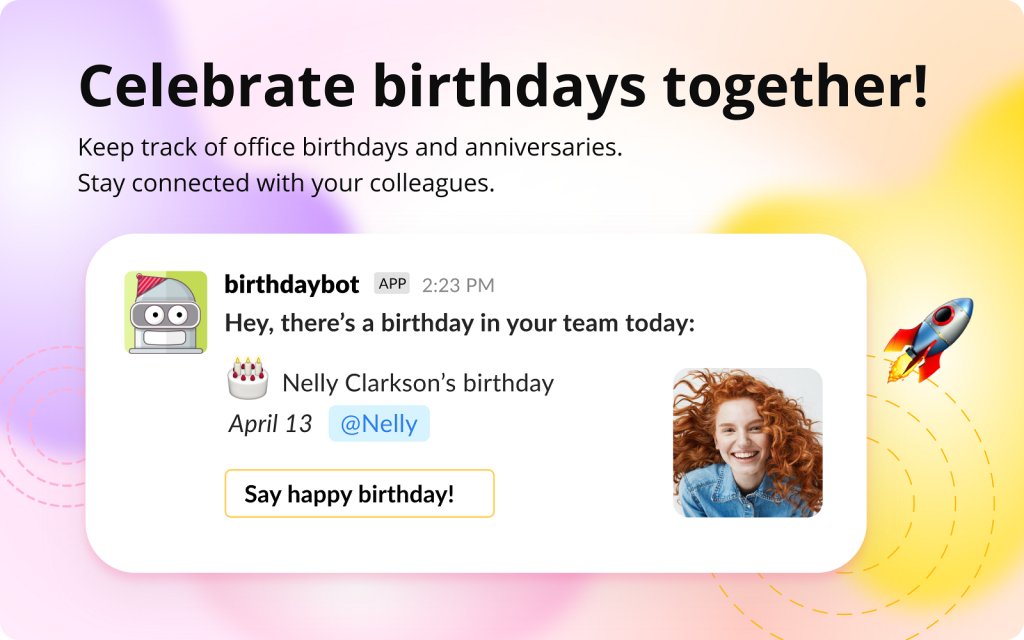 slack apps for employee engagement birthday bot