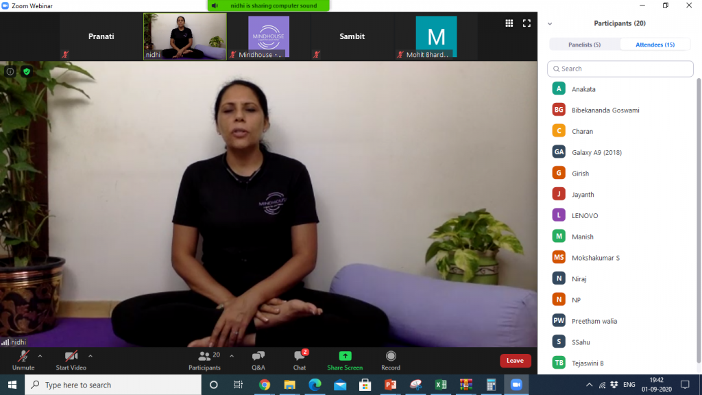 Glowroad.com employee doing Yoga