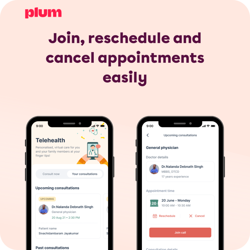 Join reschedule and cancel appointments easily